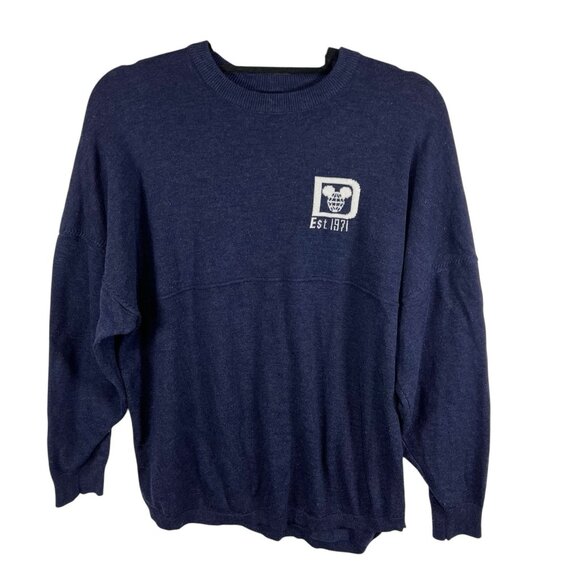 Disney‎ Parks Spirit Jersey Adult Small Crewneck Sweater Walt Disney World Navy - Picture 1 of 9